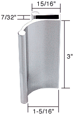 Tub Enclosure and Sliding Shower Door Pull Handle | Frameless Sliding Shower Door Handle | M6142