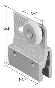 C.R. Laurence 3/4&quot; Sliding Shower Door Roller and Bracket - Package | M6145