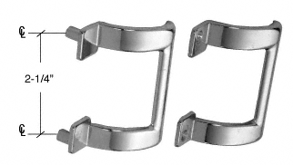 C.R. Laurence 2-1/4&quot; Chrome Shower Door Pull Handle - Package | M6160