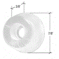 7/8" Clear Shower Door Bumper - Package