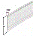 CRL Clear Round Top "Bulb" Type Shower Door Bottom Seal and Sweep - 36 in long