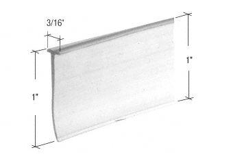 CRL Clear &quot;T&quot; Type Shower Door Bottom Seal and Wipe | M6211 | M6211