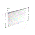 Clear "T" Type Shower Door Bottom Seal and Wipe - 36 in long 