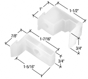 C.R. Laurence 1-1/2&quot; Sliding Shower Door Jamb Guide  | M6218