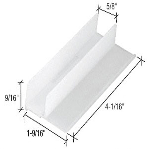 C.R. Laurence CRL 1-9/16&quot; Wide Sliding Shower Door Bottom Guide  | M6221