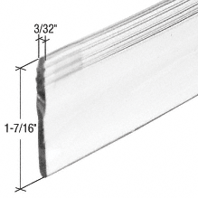 C.R. Laurence CRL Clear Heavy Gauge Shower Door Bottom Seal and Wipe - 36 in long  | M6229