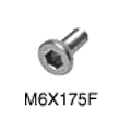 C.R. Laurence CRL Replacement Flat Head Hex Socket Insert Mounting Screw Pack | M6X175F
