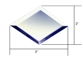 C.R. Laurence CRL Diamond Shape Glass Mirror Baguettes - 40 pcs | MB23D
