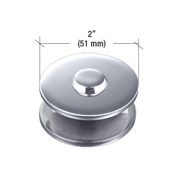 CRL Polished Stainless Steel 2 in Diameter Mall Front Glass Clamp | MFC14