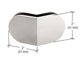 CRL Polished Stainless 135 Degree Mall Front Clamp | MFC38