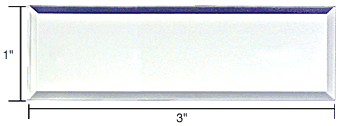CRL 1&quot; X 3&quot; Clear Acrylic Mirror Finger Pull | MFPC8 | MFPC8