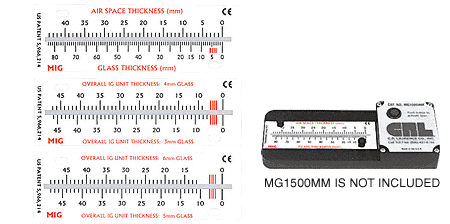 CRL Fractional and Metric Scale Set for MG1500 Glass Thickness Laser  | MG1500SS