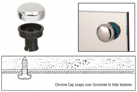 C.R. Laurence CRL Mirror Grommets With Chrome Covers - Package | MG40