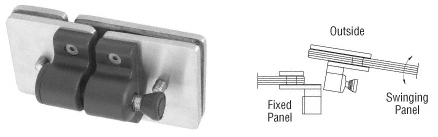 C.R. Laurence CRL Brushed Stainless 180 Degree Glass-to-Glass Gate Latch | MLSP2BS