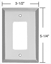 C.R. Laurence CRL Chrome Single Decora Metal Mirror Plate | MMP12CH