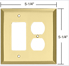 C.R. Laurence CRL Brass Decora/Duplex Metal Mirror Plate | MMP18BR