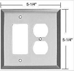 C.R. Laurence CRL Chrome Decora/Duplex Metal Mirror Plate | MMP18CH