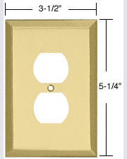 C.R. Laurence CRL Brass Single Duplex Metal Mirror Plate | MMP2BR