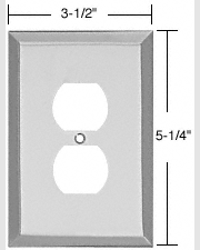 C.R. Laurence CRL Chrome Single Duplex Metal Mirror Plate | MMP2CH