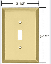 C.R. Laurence CRL Brass Single Toggle Metal Mirror Plate | MMP3BR