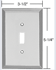 C.R. Laurence CRL Chrome Single Toggle Metal Mirror Plate | MMP3CH