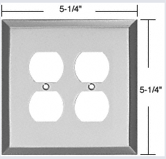 C.R. Laurence CRL Chrome Double Duplex Metal Mirror Plate | MMP6CH