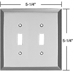 C.R. Laurence CRL Chrome Double Toggle Metal Mirror Plate | MMP8CH