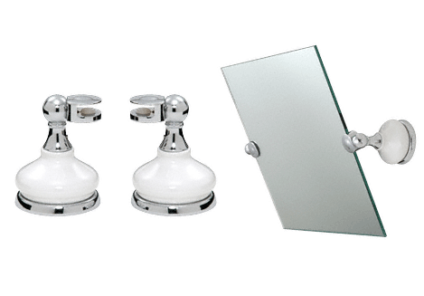 CRL Porcelain and Chrome Mirror Pivot Chrome Finish  | MP6208