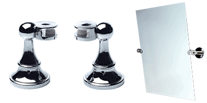 C.R. Laurence CRL Chrome Victorian Mirror Pivots - Pair | MP6408