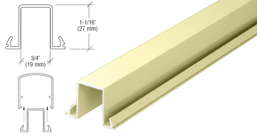 C.R. Laurence CRL Chromate (Unfinished) Horizontal Snap-In Infill for Glass- 20&#39;-1&quot; Long | MR1FCRM