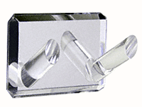 CRL Acrylic Mirrored Double Robe Hook  | MRHC12 | MRHC12