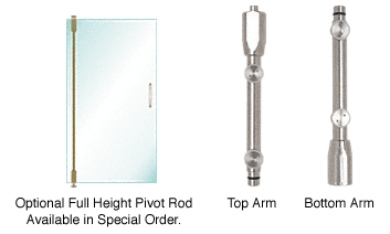 C.R. Laurence CRL Top and Bottom Pivot Rod System With Closer Adapter - Set | MS8BS