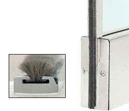 C.R. Laurence CRL Polished Stainless Finish Weatherstrip Kits With Aluminum Channel for 4&quot; Square Rails | MSW12PS