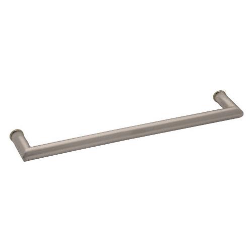 CRL Brushed Nickel 24&quot; MT Series Round Tubing Mitered Corner Single-Sided Towel Bar
 | MT24BN