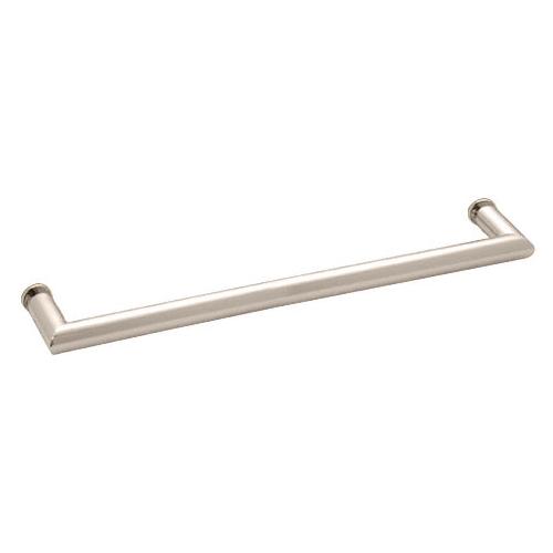 CRL Polished Nickel 24&quot; MT Series Round Tubing Mitered Corner Single-Sided Towel Bar
 | MT24PN
