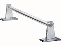 Mirart 12&quot; Long 1&quot; Dia. Acrylic Mirror Towel Bar with Self-Stick Back Plate | BE412MSS