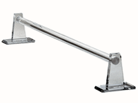 Mirart 24&quot; Long 3/4&quot; Dia. Acrylic Mirror Towel Bar with Self-Stick Back Plate  | MTBC24