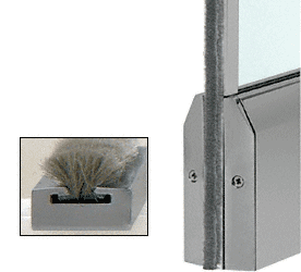 C.R. Laurence CRL Brushed Stainless Finish Weatherstrip Kits With Aluminum Channel for 4&quot; Tapered Rails | MTW12BS
