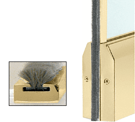 C.R. Laurence CRL Polished Brass Weatherstrip Kits With Aluminum Channel for 4&quot; Tapered Rails | MTW12PB