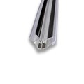Gordon Glass&#174; Universal 45 Degree Shower Door Magnetic Seal with Chrome Trim Accent for 3/16" and 1/4" Glass Frameless Shower Doors  - 73" Long - Set