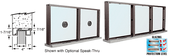 C.R. Laurence CRL Duranodic Bronze Aluminum Narrow Inset Frame Multi-Lite Special Window | N1SWDU