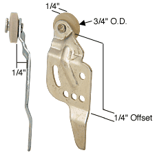 C.R. Laurence CRL 3/4&quot; Nylon Front Wardrobe Roller for Harvey | N6524