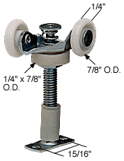 C.R. Laurence CRL 7/8&quot; Twin Nylon Wardrobe Roller for Acme | N6534