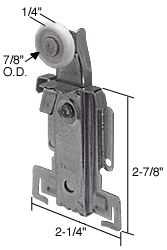 C.R. Laurence 7/8&quot; Nylon Bi-Pass Wardrobe Roller | N6550