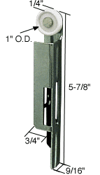 C.R. Laurence CRL 1&quot; Nylon Right Hand Wardrobe Roller for Like | N6557
