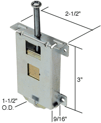 C.R. Laurence 1-1/2&quot; Nylon Wardrobe Door Roller for Monarch Mirror Doors | N6630