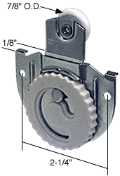C.R. Laurence 7/8&quot; Nylon Front Wardrobe Roller for Stanley | N6648