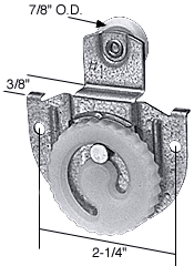 C.R. Laurence 7/8&quot; Nylon Back Wardrobe Roller for Stanley | N6649