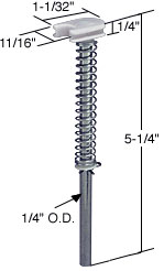 Strybuc Industries CRL 1/4&quot; Bi-Fold Top Guide Pin With 1-1/32&quot; Cap | N6733