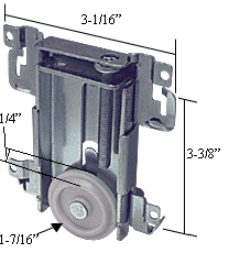 CRL 1-7/16&quot; Nylon Mirror Wardrobe Door Bottom Roller | N6790 | N6790
